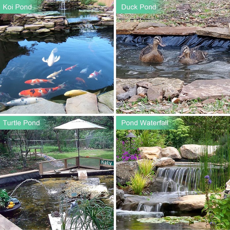 DGSL Pond Liner, 20 Mil 10 X 10 FT Pond Liners for Outdoor Ponds, HDPE Fish Pond Liner for Natural Looking Ponds, Aquaculture, Koi Ponds and Water Garden 68-517 Sq Ft Large Size Easy Cutting - Image 5